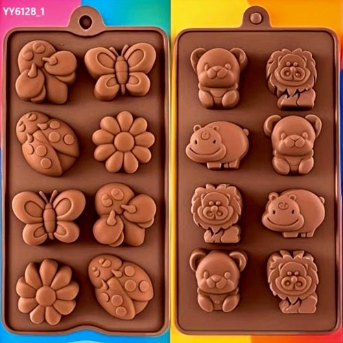 YY6128 Hayvan ve Çiçek Temalı Modeller Silikon Kalıp